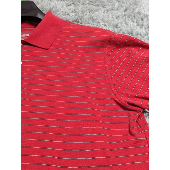 Greg Norman Play Dry Golf Polo Shirt Mens Size Large L‎ Red Gray Striped - Picture 6 of 9